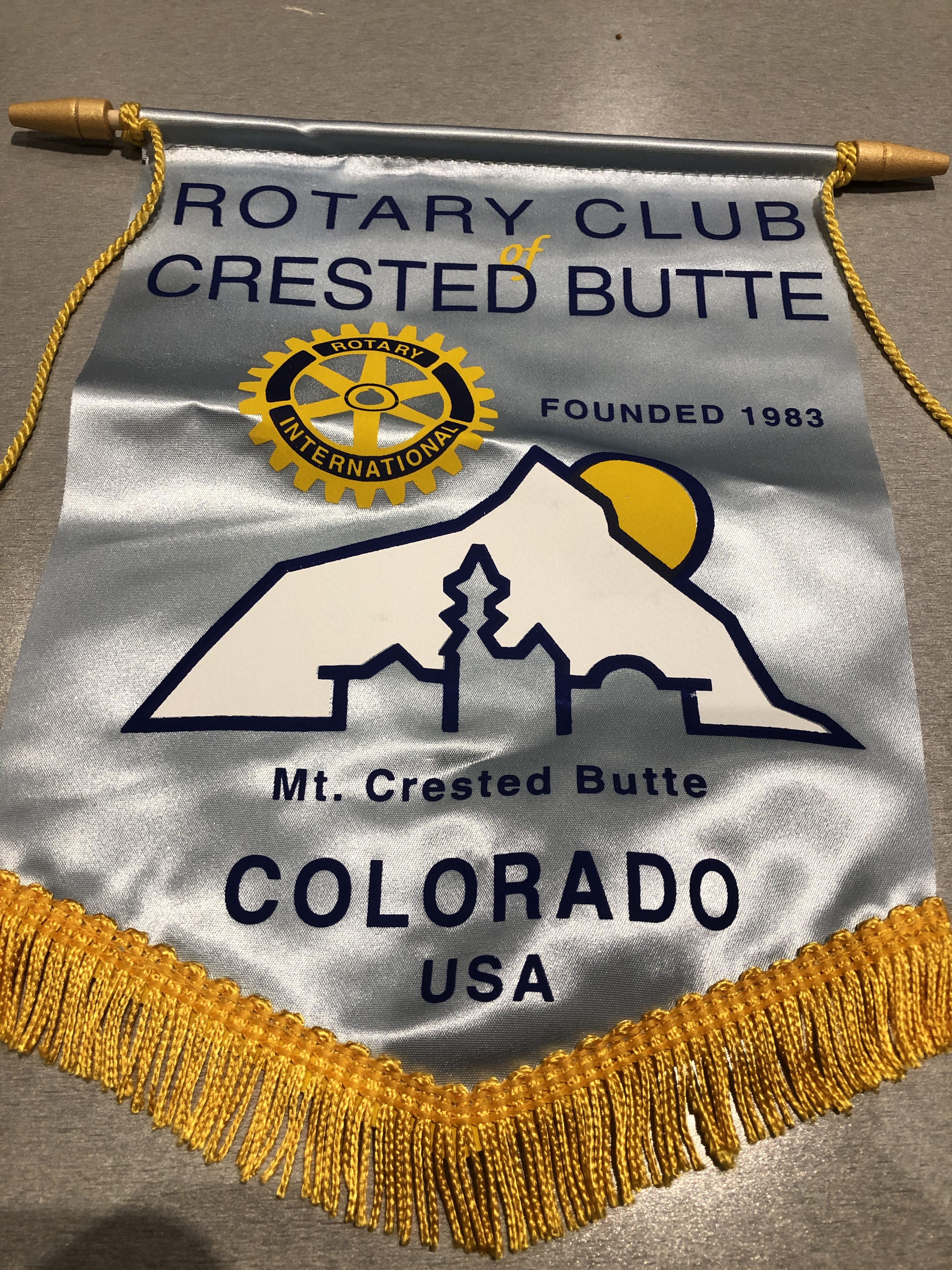 CB Rotary’s original club flag from 1983